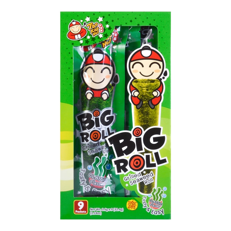 Big Roll Grilled Seaweed Roll Original Flavor, 9 Piece 1.14 oz
