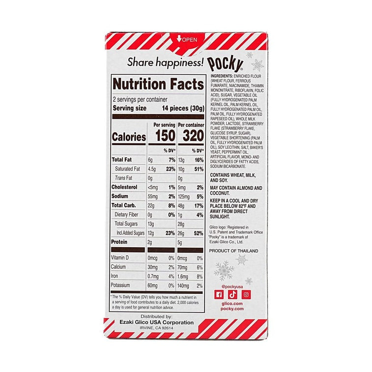 Pocky Cookie Sticks Peppermint Flavor, 2.36 oz【Limited Edition】