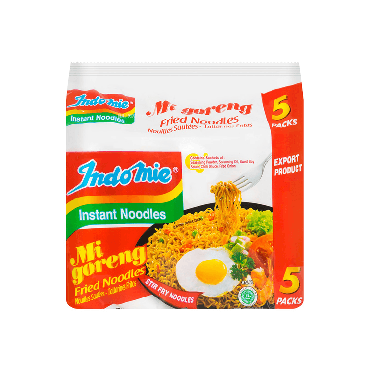 Indonesian Mi Goreng Instant Stir-Fried Noodles - Original Flavor, 5 Pack, 14.99 oz
